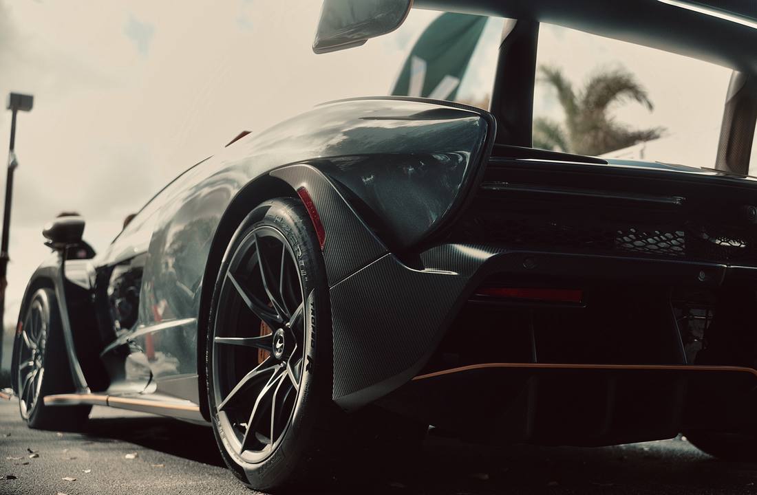 A supercar detail lit for an automotive brand film